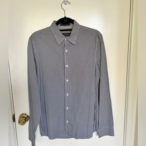 Club Monaco Dress Shirt | Black & White | M